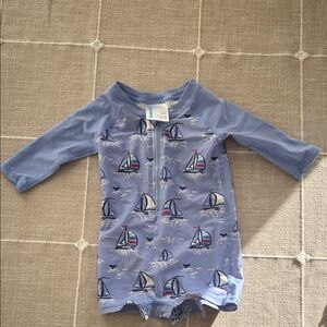 Ruggedbutts Sailboat Print Baby Swimsuit